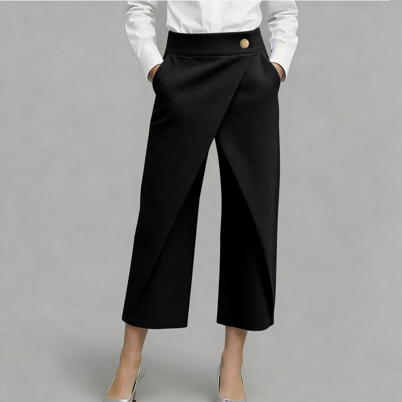 Sorelia - Pantalon jupe femme effet portefeuille avec poches