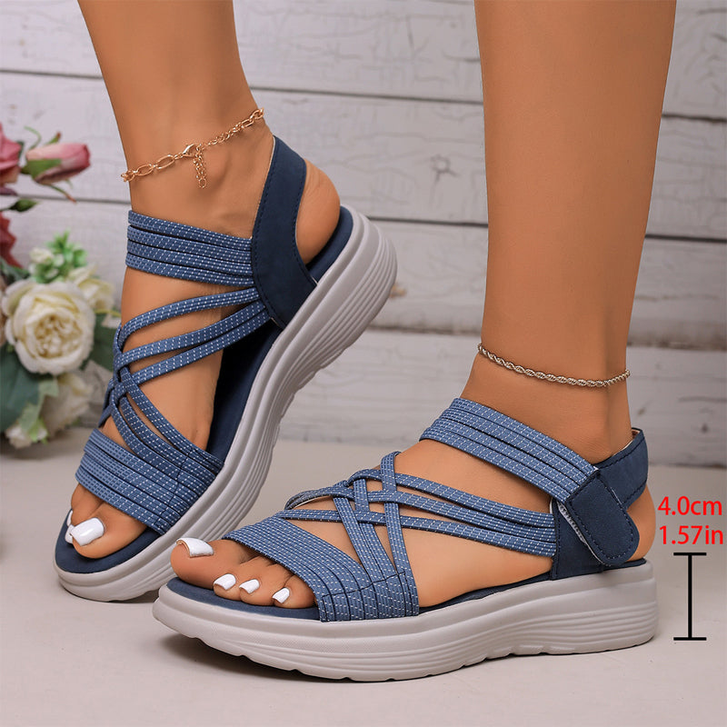 Marenya - Sandales femme sport chic à brides élastiques