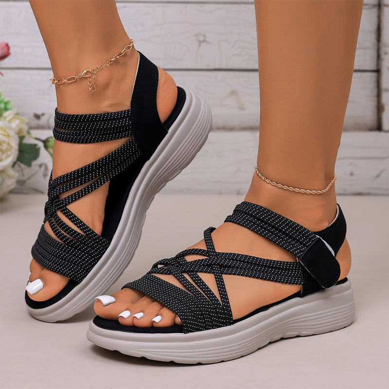 Marenya - Sandales femme sport chic à brides élastiques