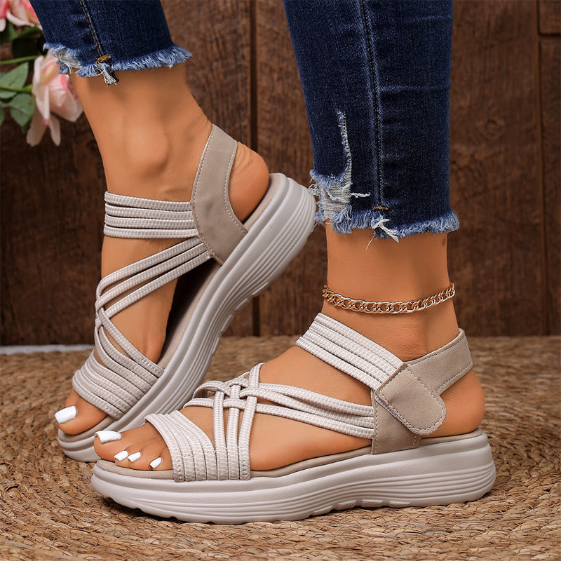 Marenya - Sandales femme sport chic à brides élastiques