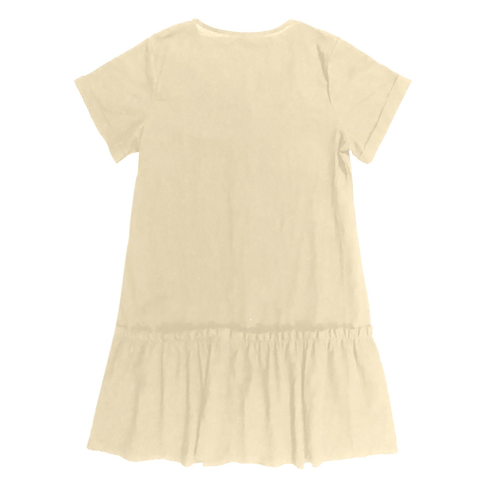 Mirellea - Robe courte femme en coton-lin avec boutons et volant