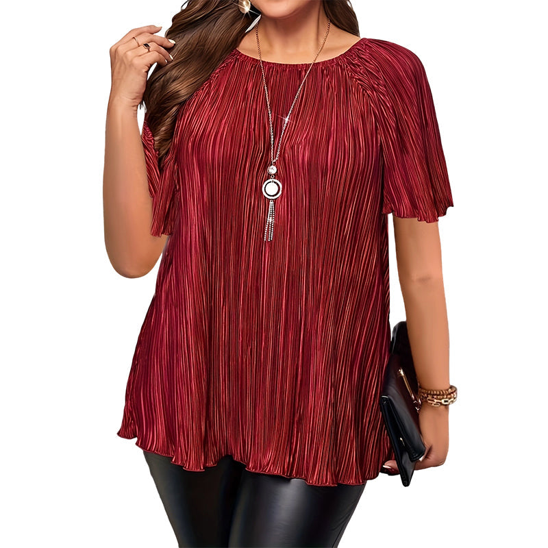 Ysaline - Top plissé femme grande taille ultra-élastique