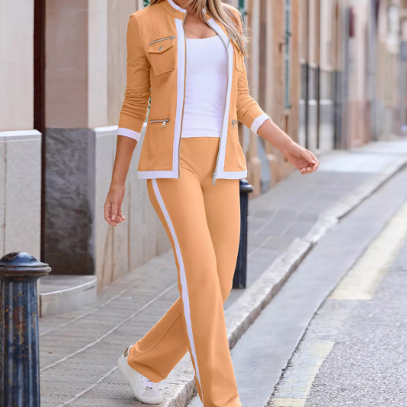 Michèle - Ensemble femme deux pièces sportif avec veste structurée