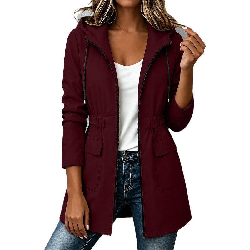 Klaartje - Veste femme imperméable à capuche pour ville et extérieur