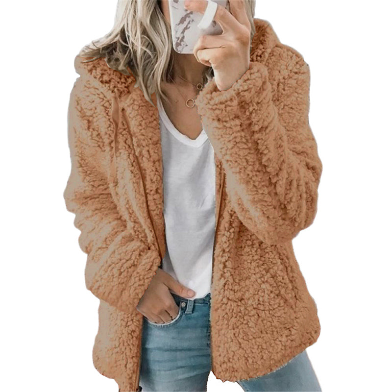Zwanette - Veste polaire femme à capuche zippée en peluche douce