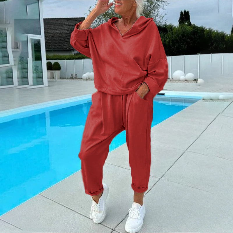 Djoekje - Ensemble femme avec sweat à capuche et pantalon décontracté
