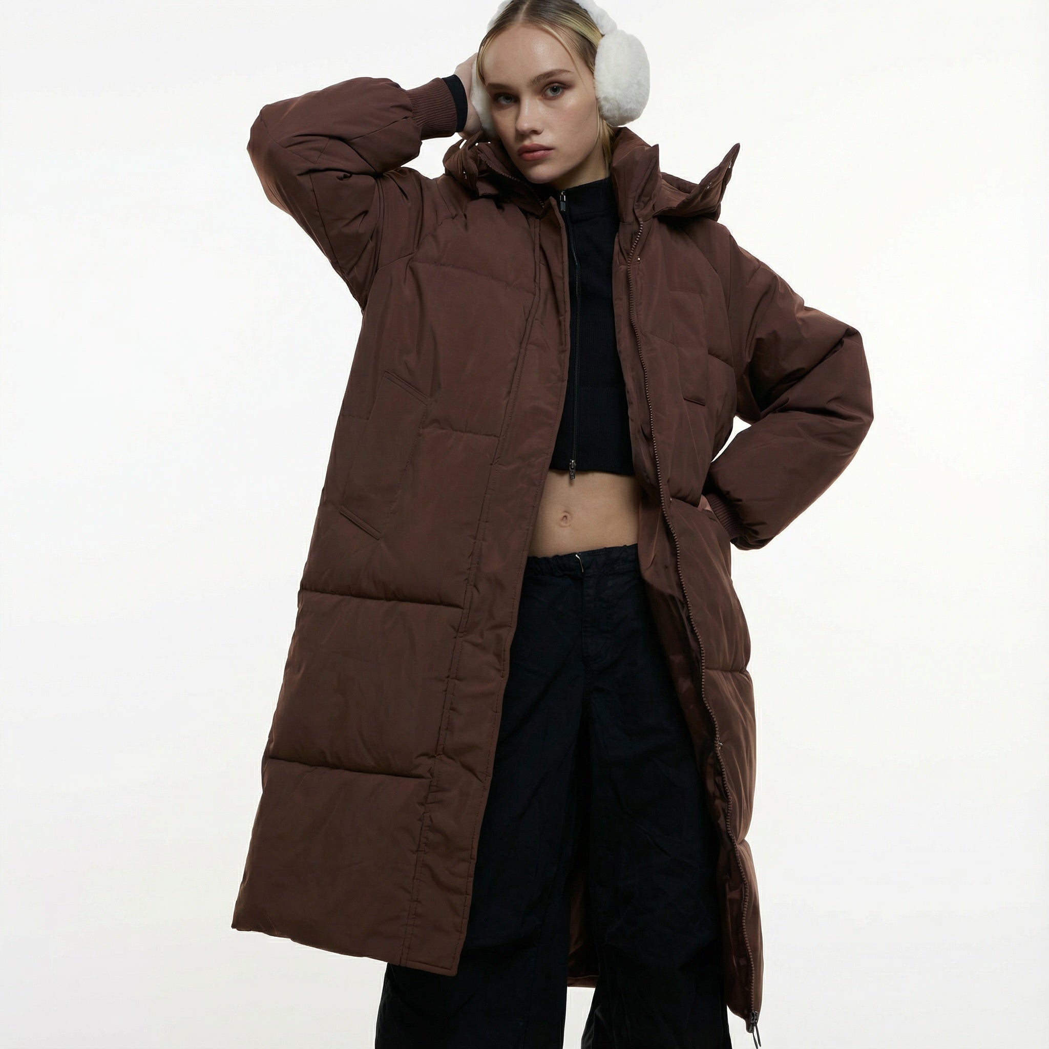 Aurelina - Manteau Long Matelassé Hiver Élégant
