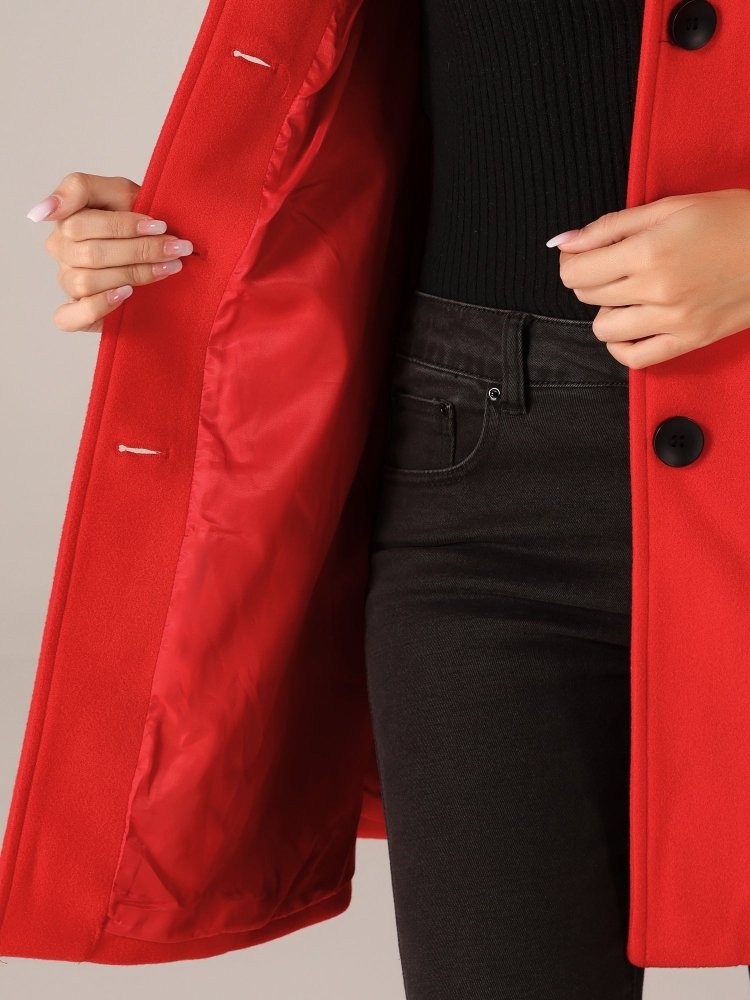 Ceralissea - Manteau d’hiver pour femme à un bouton