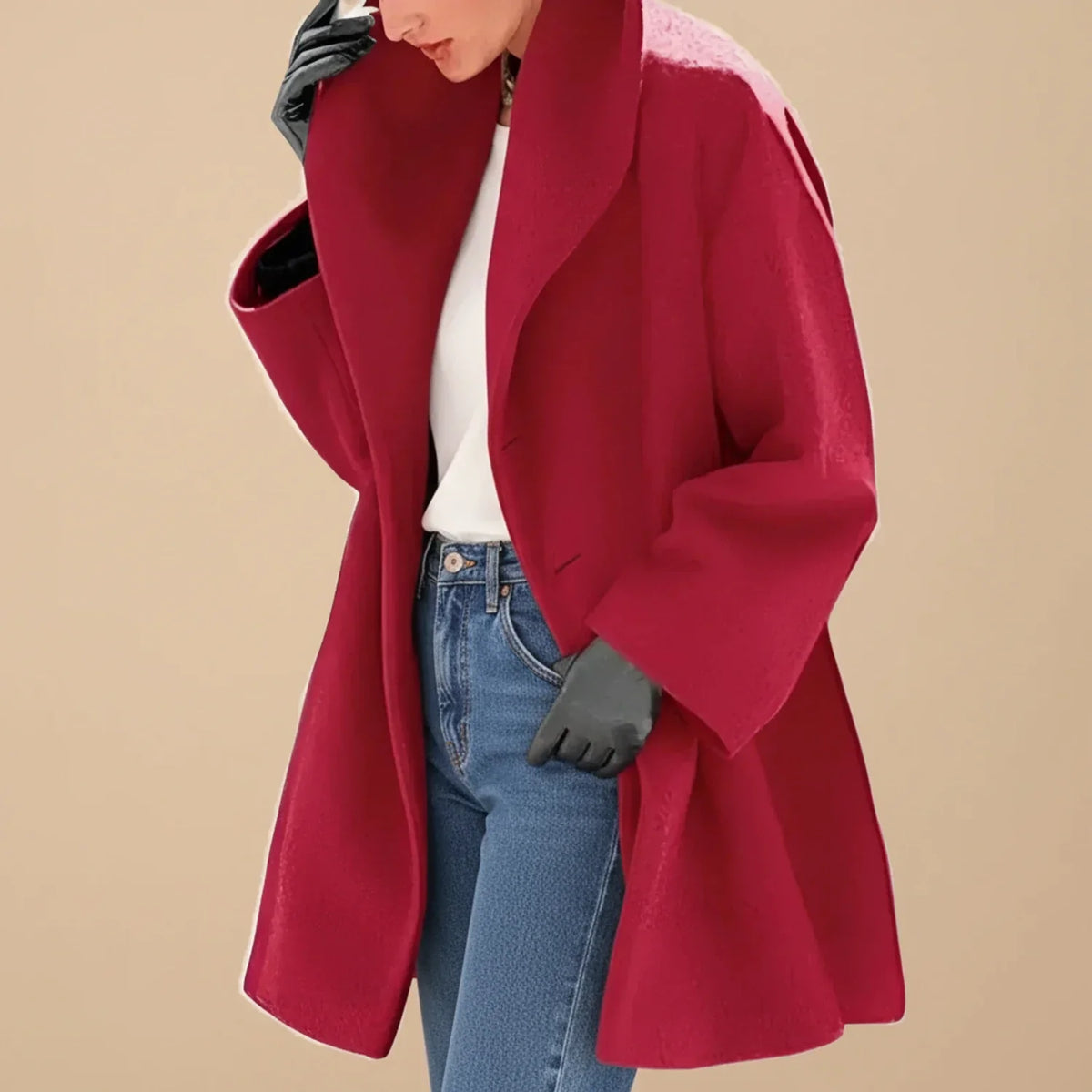 Marcelle - Manteau femme oversize mi-long à large col